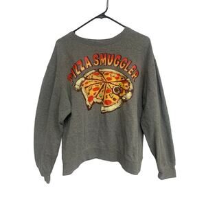 Star Wars “Pizza Smuggler” Sweatshirt Men’s Large Gray Graphic Crewneck